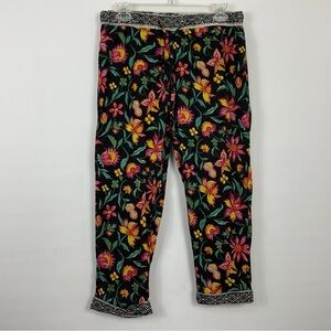 Sundance‎ Floral Ankle Cropped Pants Size PXXS